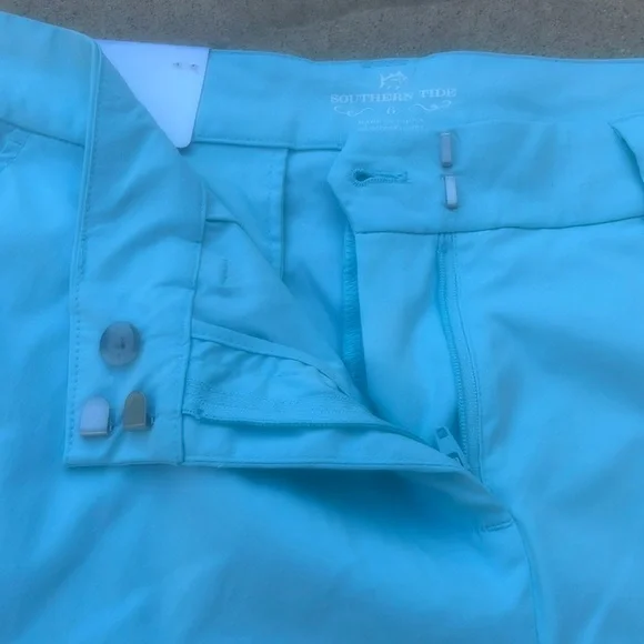 Southern Tide Wake Blue Inlet Performance 4" Inseam Women's Shorts Size 6 NWT